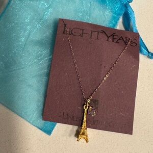 Gold Eiffel Tower Necklace